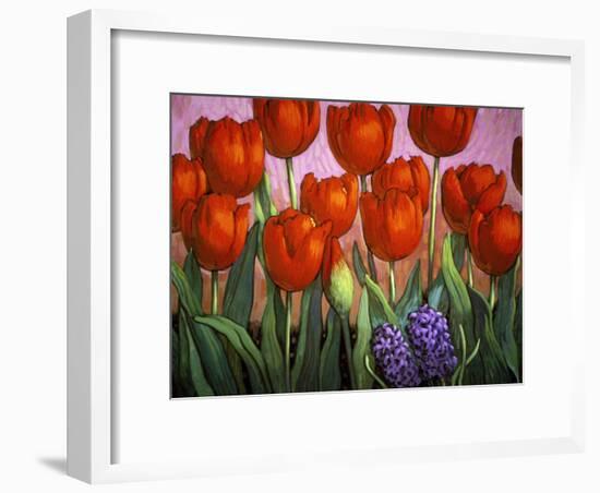 Small Tulips and Hyacinths-John Newcomb-Framed Giclee Print