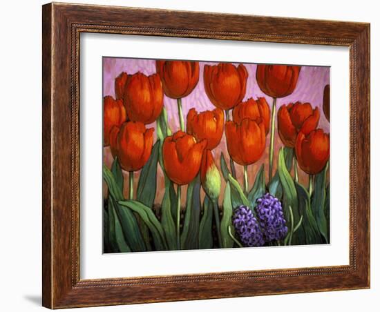 Small Tulips and Hyacinths-John Newcomb-Framed Giclee Print