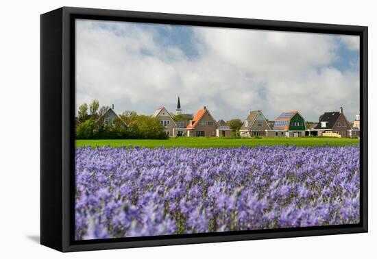 Small Village Den Hoorn with White Church at Dutch Wadden Island Texel-Ivonnewierink-Framed Premier Image Canvas