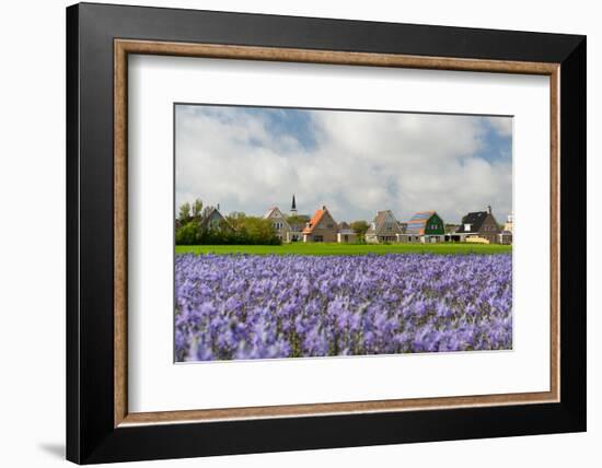 Small Village Den Hoorn with White Church at Dutch Wadden Island Texel-Ivonnewierink-Framed Photographic Print