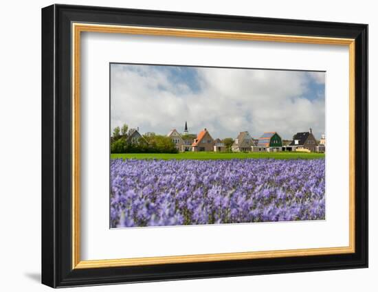 Small Village Den Hoorn with White Church at Dutch Wadden Island Texel-Ivonnewierink-Framed Photographic Print