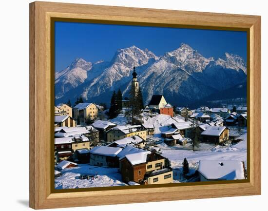 Small Village, Graubunden, Switzerland-Walter Bibikow-Framed Premier Image Canvas