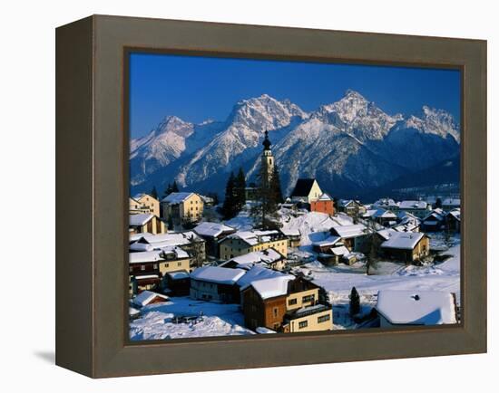 Small Village, Graubunden, Switzerland-Walter Bibikow-Framed Premier Image Canvas