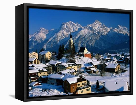 Small Village, Graubunden, Switzerland-Walter Bibikow-Framed Premier Image Canvas