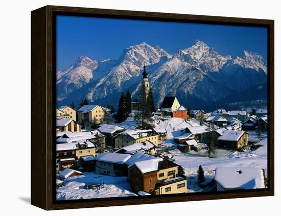 Small Village, Graubunden, Switzerland-Walter Bibikow-Framed Premier Image Canvas