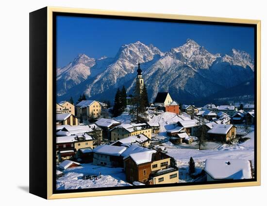 Small Village, Graubunden, Switzerland-Walter Bibikow-Framed Premier Image Canvas