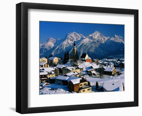 Small Village, Graubunden, Switzerland-Walter Bibikow-Framed Photographic Print