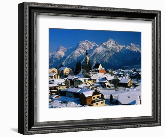 Small Village, Graubunden, Switzerland-Walter Bibikow-Framed Photographic Print