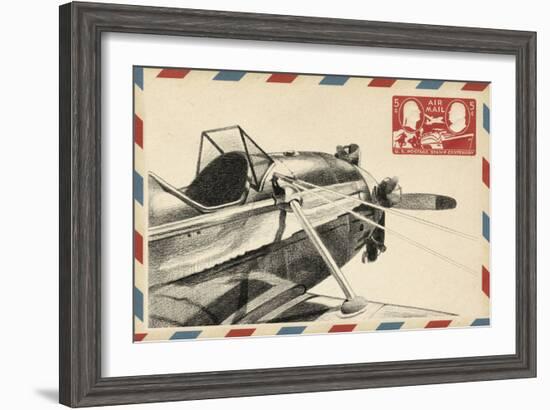 Small Vintage Airmail I-Ethan Harper-Framed Art Print