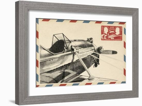 Small Vintage Airmail I-Ethan Harper-Framed Art Print