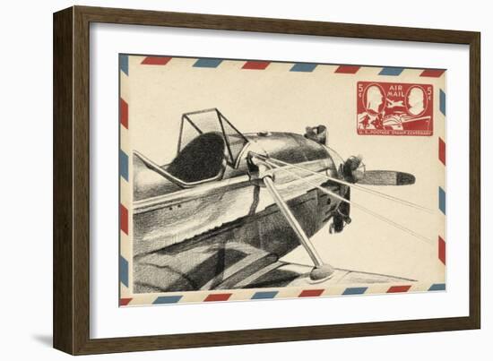 Small Vintage Airmail I-Ethan Harper-Framed Art Print