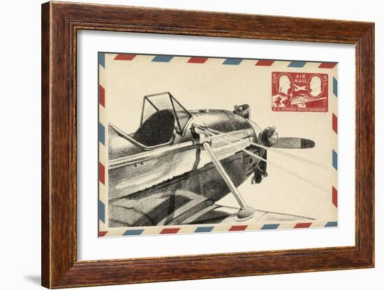 Small Vintage Airmail I-Ethan Harper-Framed Art Print