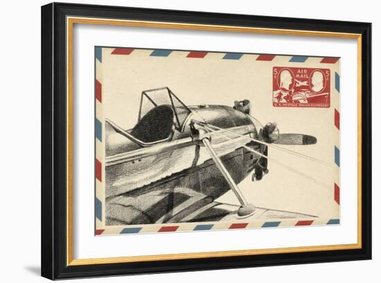 Small Vintage Airmail I-Ethan Harper-Framed Art Print