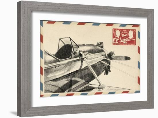 Small Vintage Airmail I-Ethan Harper-Framed Premium Giclee Print