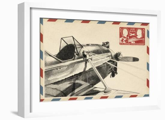 Small Vintage Airmail I-Ethan Harper-Framed Premium Giclee Print