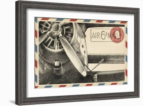 Small Vintage Airmail II-Ethan Harper-Framed Art Print