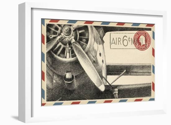 Small Vintage Airmail II-Ethan Harper-Framed Art Print