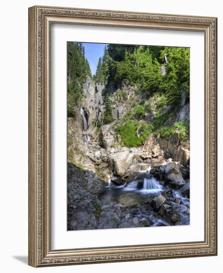 Small Waterfall, Mount Rainier National Park, Washington, USA-Tom Norring-Framed Photographic Print