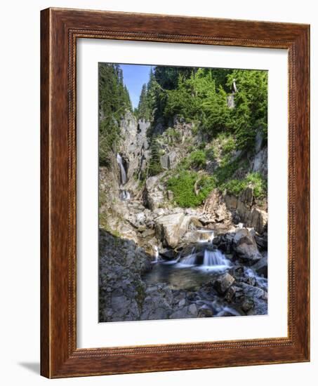 Small Waterfall, Mount Rainier National Park, Washington, USA-Tom Norring-Framed Photographic Print