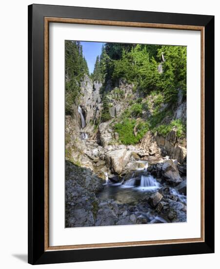 Small Waterfall, Mount Rainier National Park, Washington, USA-Tom Norring-Framed Photographic Print