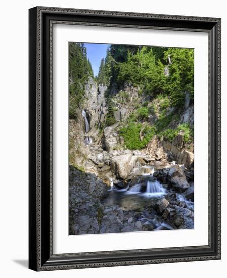 Small Waterfall, Mount Rainier National Park, Washington, USA-Tom Norring-Framed Photographic Print