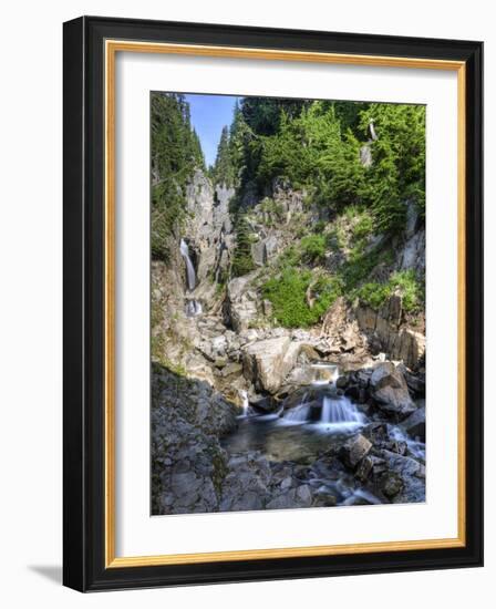 Small Waterfall, Mount Rainier National Park, Washington, USA-Tom Norring-Framed Photographic Print