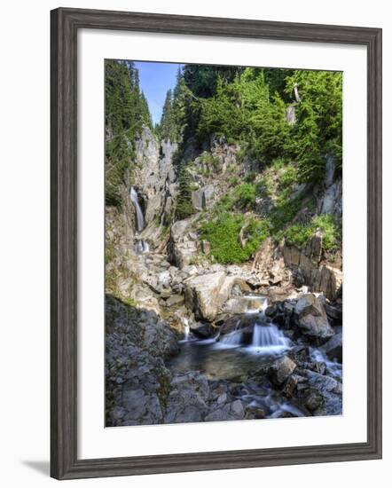 Small Waterfall, Mount Rainier National Park, Washington, USA-Tom Norring-Framed Photographic Print