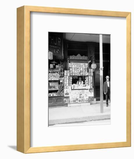 Smallest News Post Card Stand in New Orleans, La., 103 Royal Street-null-Framed Photo