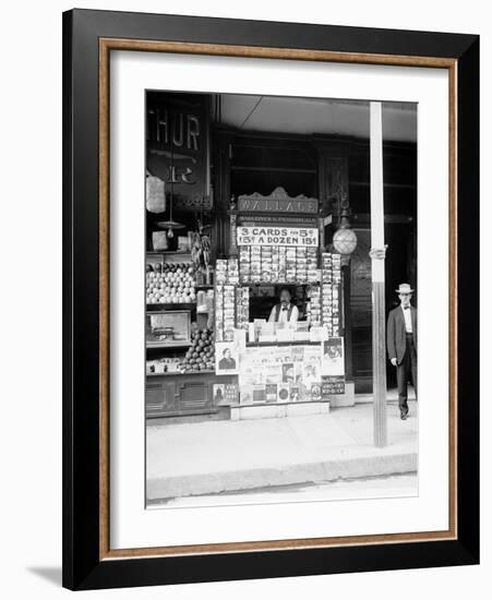 Smallest News Post Card Stand in New Orleans, La., 103 Royal Street-null-Framed Photo