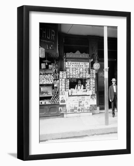 Smallest News Post Card Stand in New Orleans, La., 103 Royal Street-null-Framed Photo