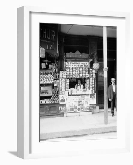 Smallest News Post Card Stand in New Orleans, La., 103 Royal Street-null-Framed Photo