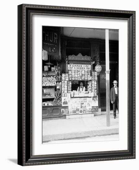 Smallest News Post Card Stand in New Orleans, La., 103 Royal Street-null-Framed Photo