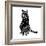 Smart Black Cat Polygon-Lisa Kroll-Framed Premium Giclee Print