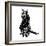 Smart Black Cat Polygon-Lisa Kroll-Framed Premium Giclee Print