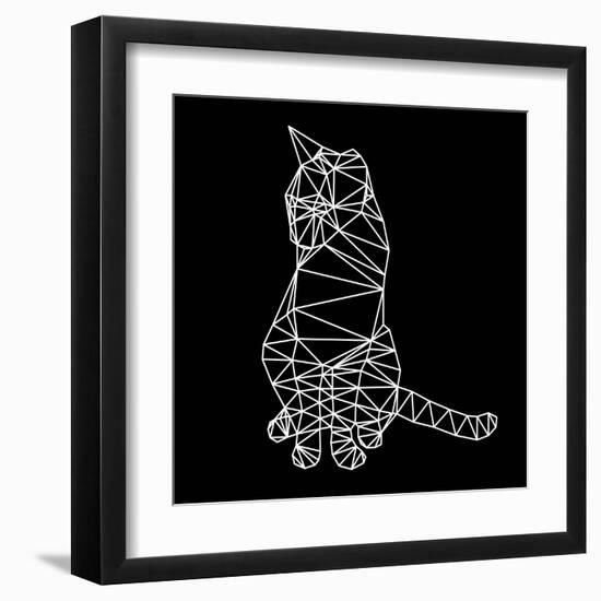 Smart Cat Polygon-Lisa Kroll-Framed Art Print