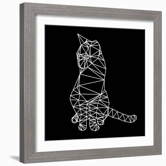 Smart Cat Polygon-Lisa Kroll-Framed Art Print