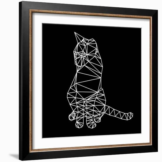 Smart Cat Polygon-Lisa Kroll-Framed Art Print