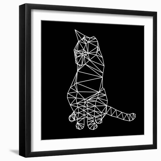 Smart Cat Polygon-Lisa Kroll-Framed Art Print