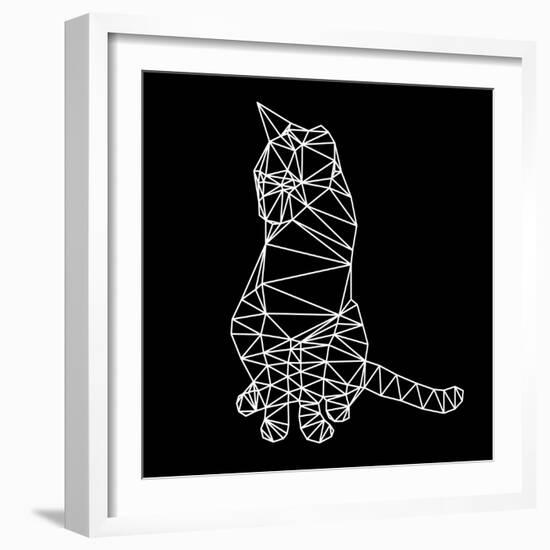 Smart Cat Polygon-Lisa Kroll-Framed Art Print