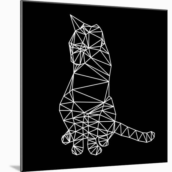 Smart Cat Polygon-Lisa Kroll-Mounted Art Print