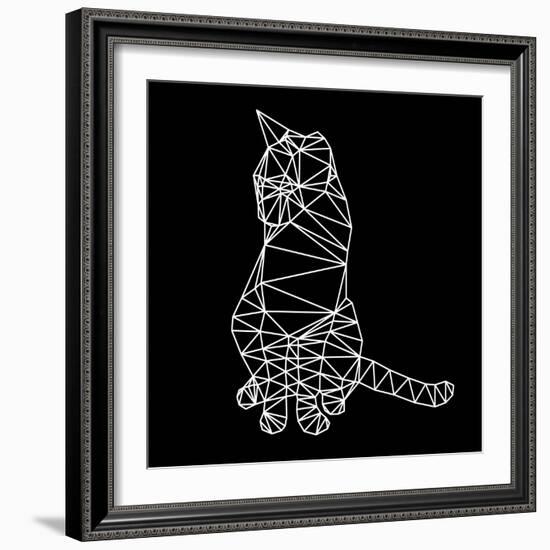 Smart Cat Polygon-Lisa Kroll-Framed Art Print