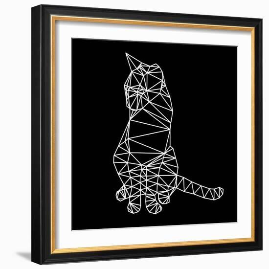 Smart Cat Polygon-Lisa Kroll-Framed Art Print