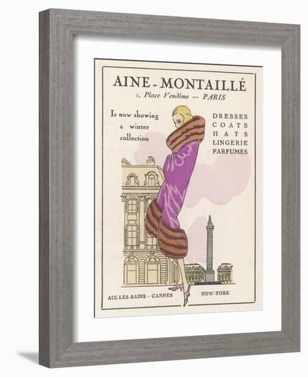 Smart Winter Coat by Aine- Montaille of the Place Vendome-null-Framed Photographic Print