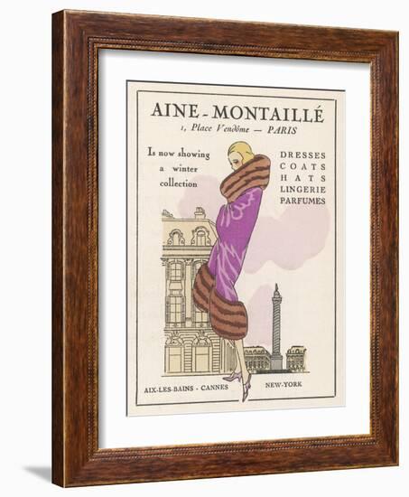 Smart Winter Coat by Aine- Montaille of the Place Vendome-null-Framed Photographic Print