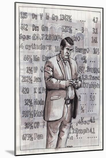 Smartphone Man, 2012,-Matt Bannister-Mounted Giclee Print