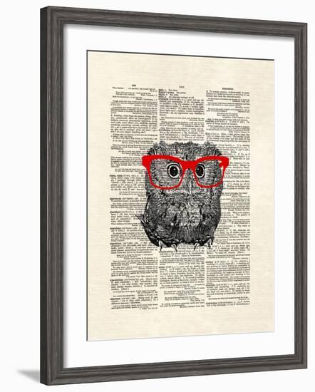 Smarty Owl-Matt Dinniman-Framed Art Print