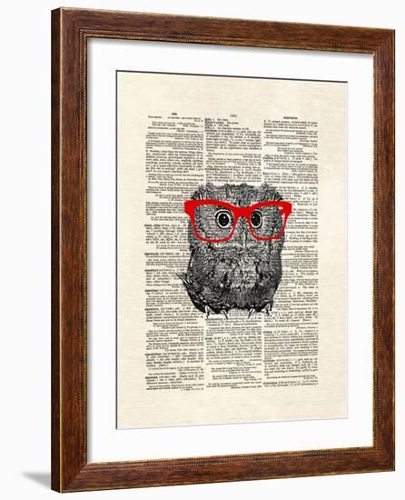 Smarty Owl-Matt Dinniman-Framed Art Print