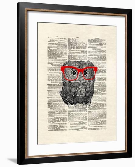 Smarty Owl-Matt Dinniman-Framed Art Print