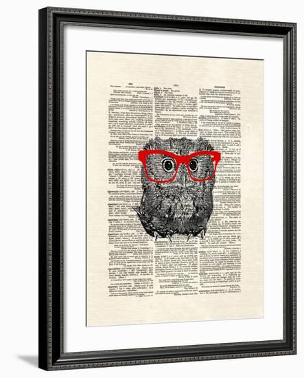 Smarty Owl-Matt Dinniman-Framed Art Print