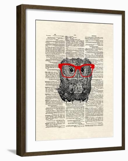 Smarty Owl-Matt Dinniman-Framed Art Print